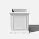 Veradek Brixton Cube 20-inch Planter Box - 20.75"H x 19"W x 19"L - White