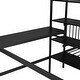 preview thumbnail 16 of 14, Full over Twin Metal Bunk Bed with Built-In Desk, Metal Guardrail Bed with Four Storage Shelves and Ladder