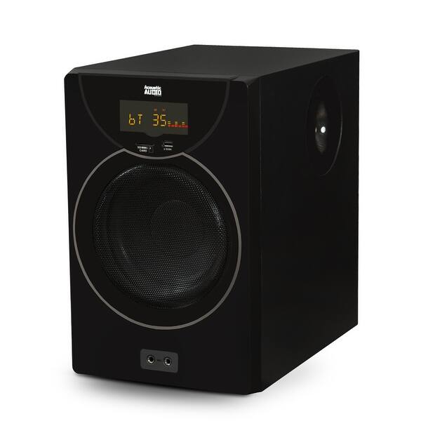 Acoustic Audio Aat2000 Tower 5 1 Bluetooth Home Speaker System W 8 Powered Sub Overstock 16330136