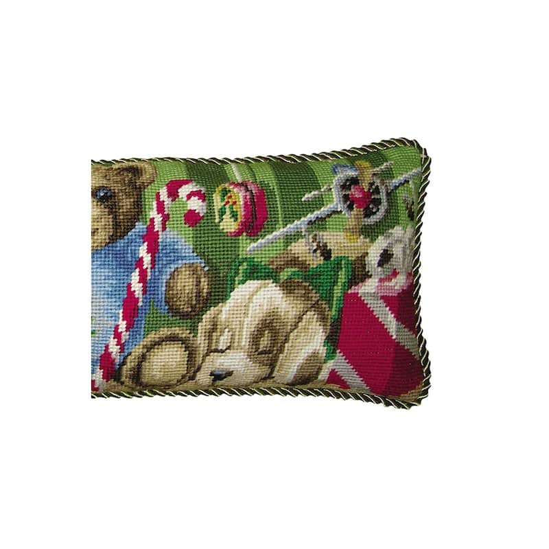 8" x 20" Babies In Toyland Needlepoint Pillow