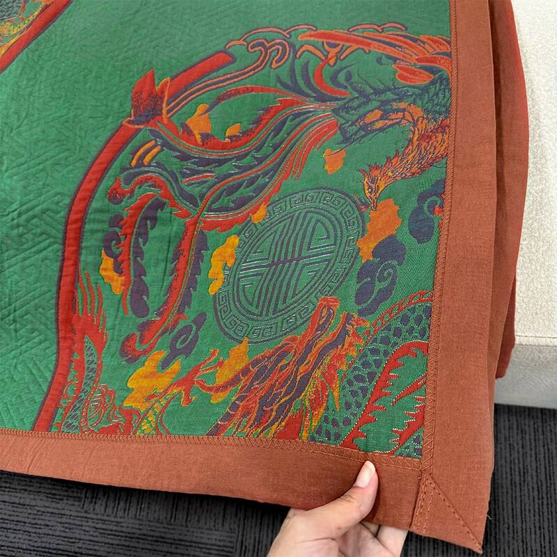 Chic Reverisible Cotton Throw Blanket Red