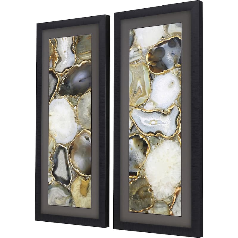 Agate S/2 Framed Art Exclusive Giclee from the Li from the Libby Langdon Collection - Under Glass - Grey