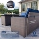 preview thumbnail 54 of 99, Outdoor Patio Furniture Set, All Weather PE Wicker Sectional Conversion Sofa set with Firepit(Optional)