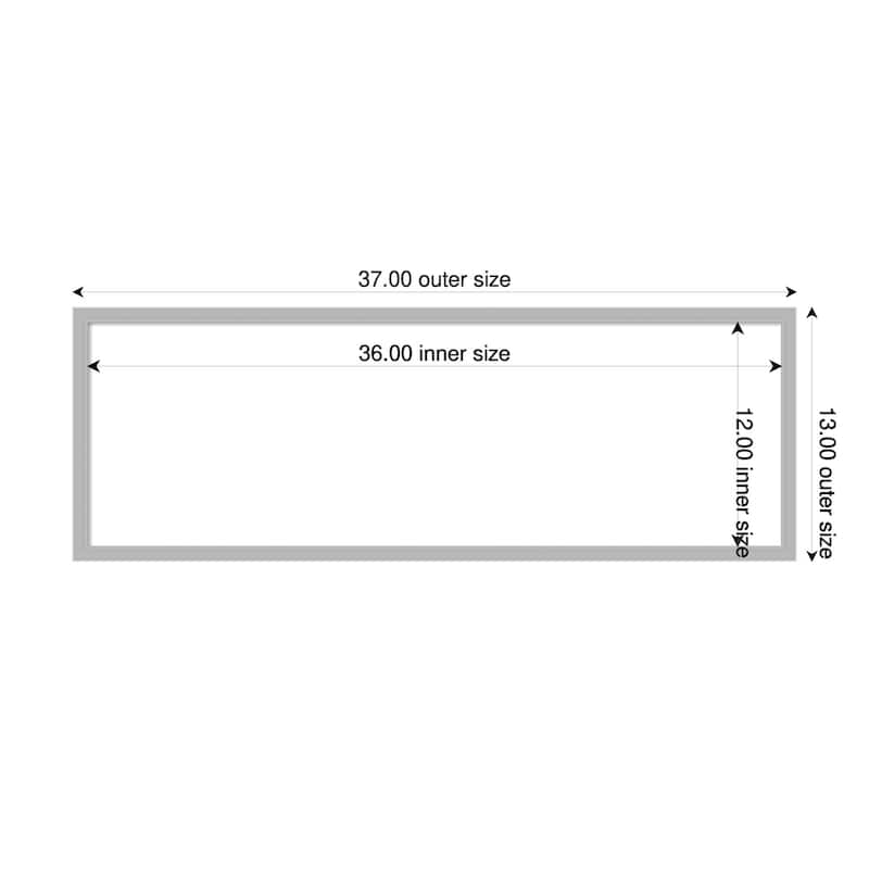 Amanti Art Hera Chrome Framed Dry Erase Magnetic Board - 37 x 13 in