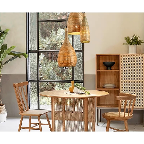 Ele Three Lights Rattan Pendant. Opens flyout.