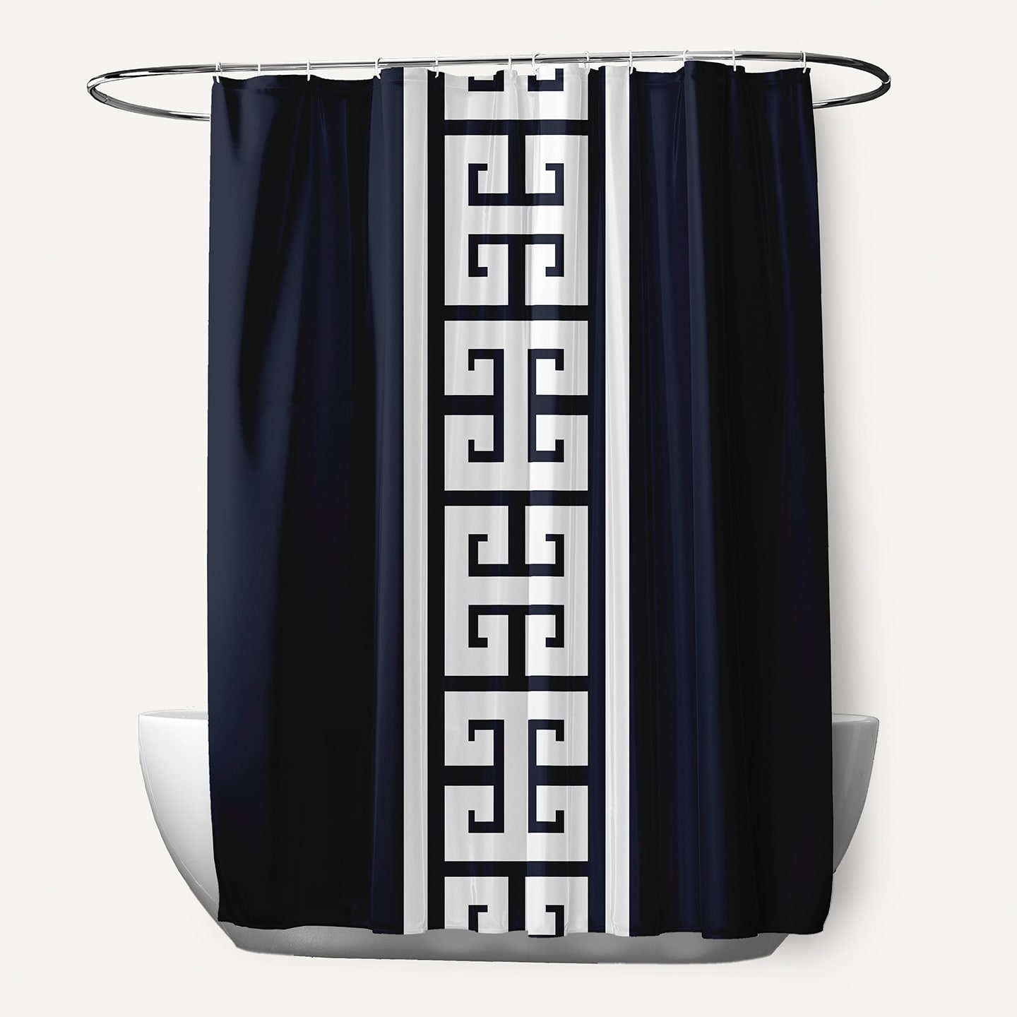 Key Stripedd Print 71x74-inch Shower Curtain