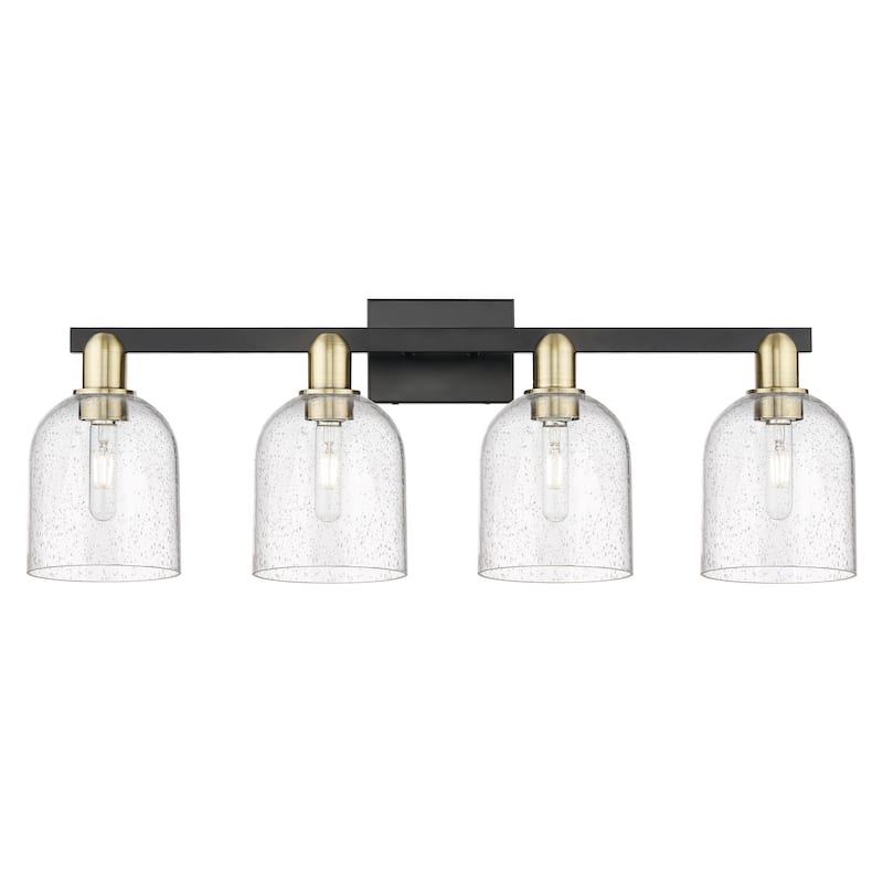 Innovations Lighting 716-4W-12-33 Bella Vanity Bella 4 Light 33" Wide - Black Antique Brass / Seedy