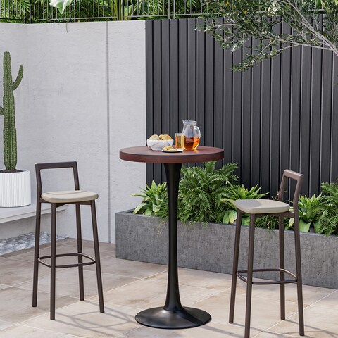 COSIEST Outdoor Patio Mosaic Bar Table for Garden
