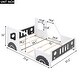 preview thumbnail 5 of 6, White Twin Size Pine Wood Car-Shaped Platform Bed with Doors, Windows, and Decorative Wheels