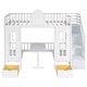 preview thumbnail 8 of 16, Twin-Over-Twin Bunk Bed with Changeable Table, Bunk Bed Turn into Upper Bed and Down Desk