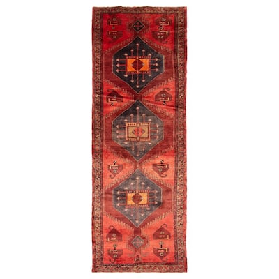 ECARPETGALLERY Hand-knotted Anadol Dark Copper Wool Rug - 3'8 x 10'5