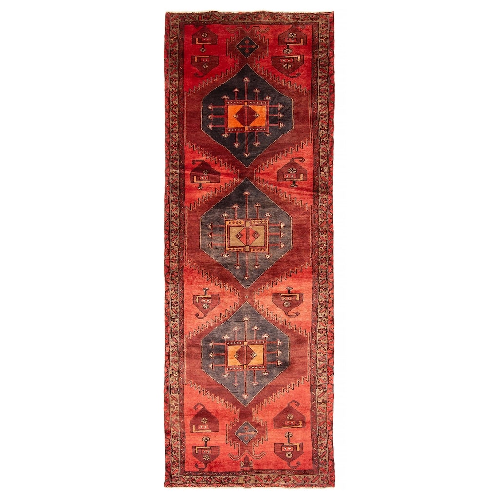 ECARPETGALLERY Hand-knotted Anadol Dark Copper Wool Rug - 3'8 x 10'5