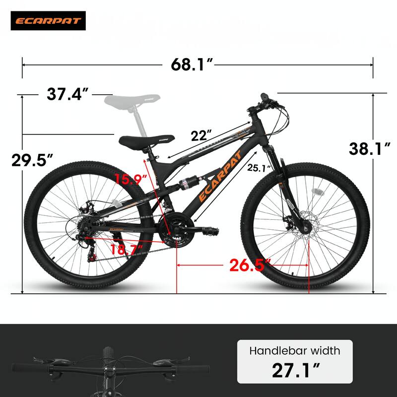 26 Inch Shock Fork Plus Shock Absorber 21-speed Mountain Bike