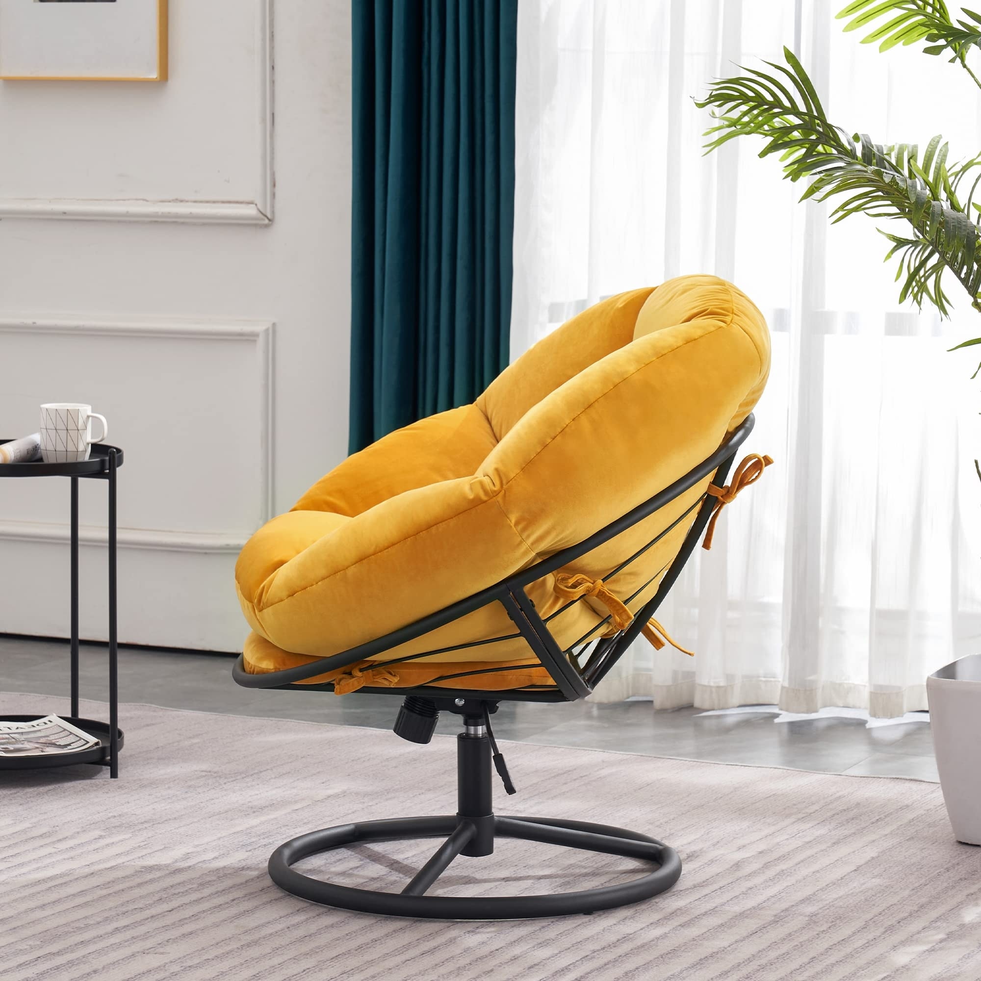 Velvet top papasan cushion