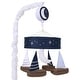preview thumbnail 1 of 5, Lambs & Ivy Little Skipper Sailboat & Moon Musical Baby Crib Mobile Soother Toy