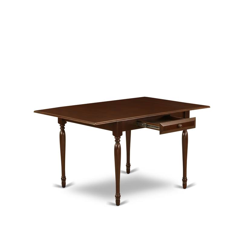 East West Furniture Dining Table Set Contains a Rectangle Kitchen Table and Parson Chairs, Mahogany (Pieces Options)