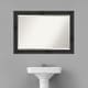preview thumbnail 33 of 33, Beveled Wood Bathroom Wall Mirror - Rustic Pine Black Frame