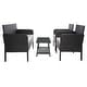 preview thumbnail 46 of 52, SAFAVIEH Outdoor Aboka 4-Piece Conversation Patio Set
