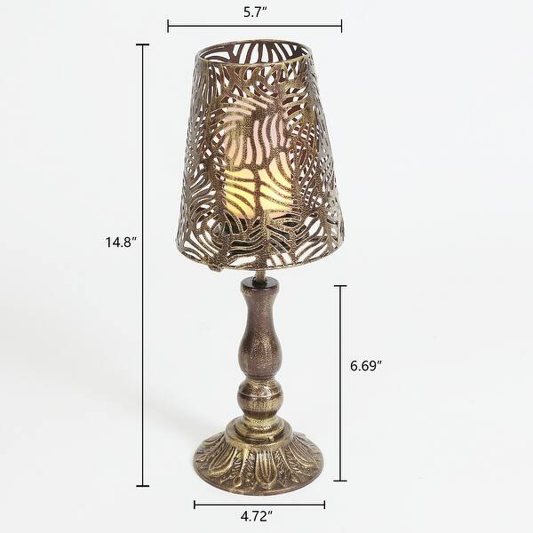 Picture of Antique Gold Metal Accent Lamp (Battery-Operated) - Bed Bath & Beyond ...