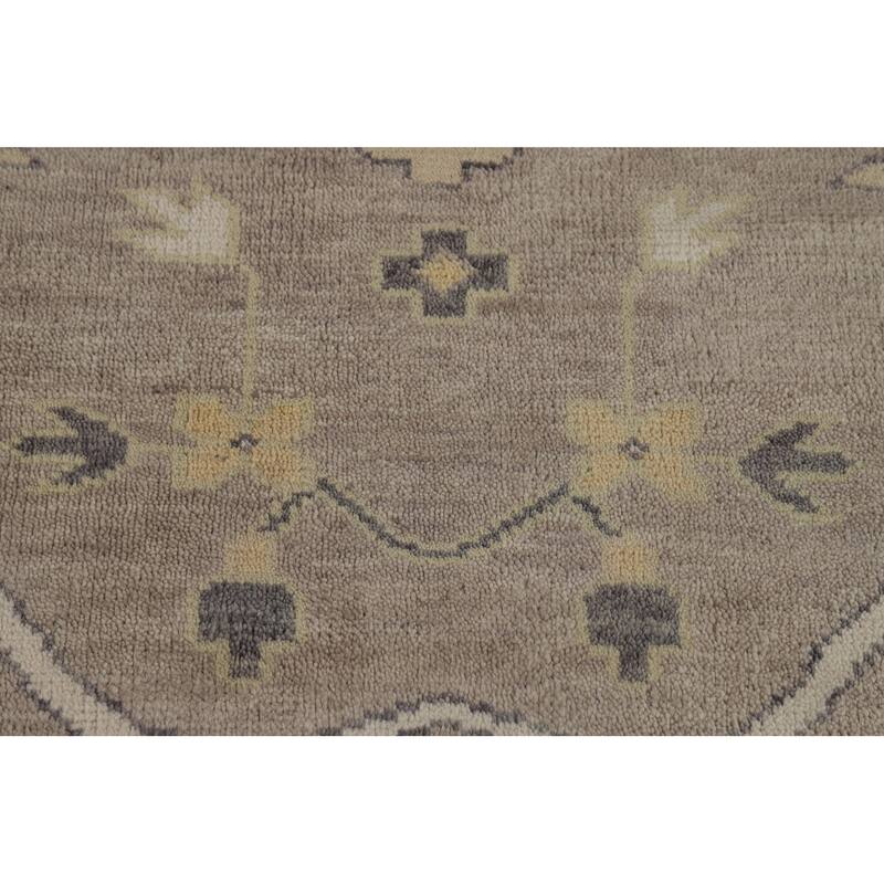 Oushak Indian Large Rug Hand-Knotted Wool Carpet - 10'0"x 13'8"