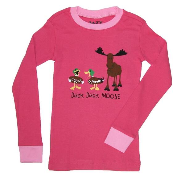 Shop Lazy One Girls Duck Duck Moose Pajama Set Overstock 14281931