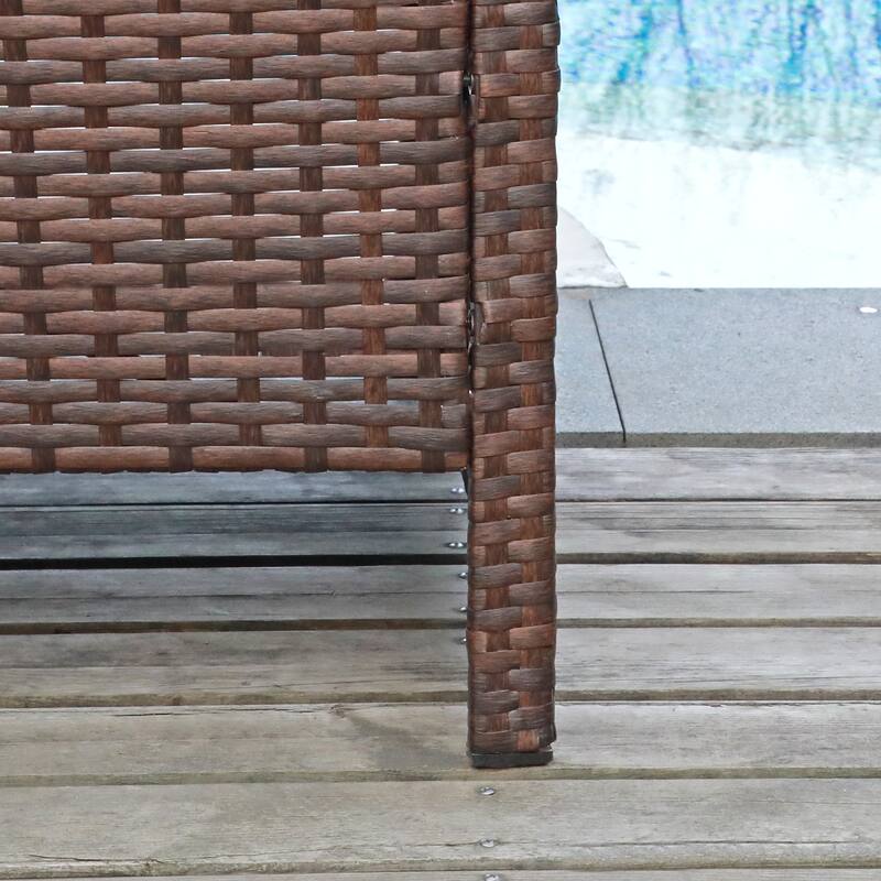 Outdoor Wicker Loveseat with Cushions
