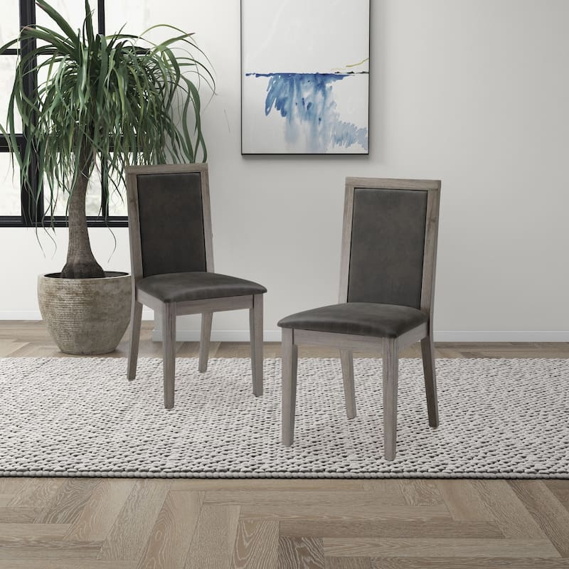 Dining Chairs Set of 2 Wood Dining Room Chair with MDF Sponge Back - 17.71"L * 15.15"W * 37.40"H