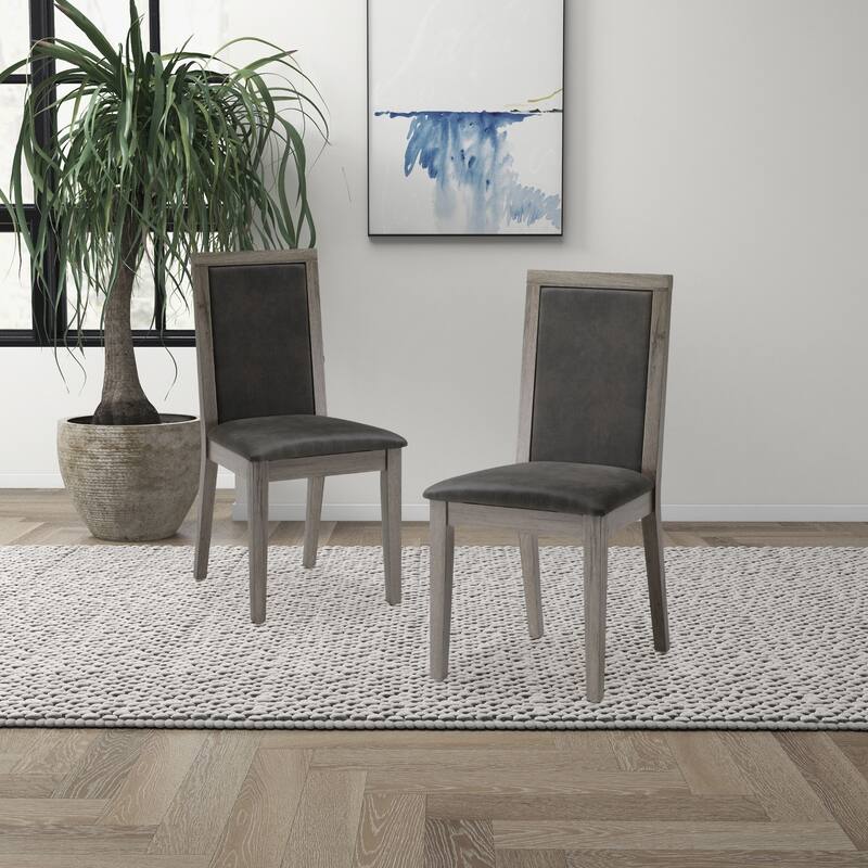 Set of 2 Dining Chairs,Wood Dining Room Chair,Side Chair with Cushion
