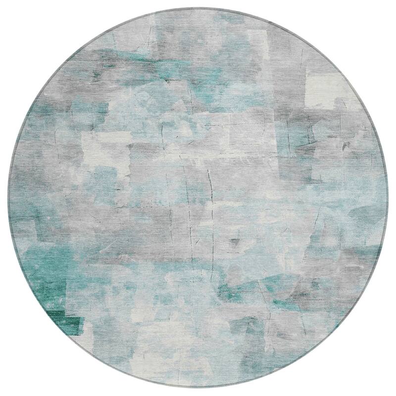 HomeRoots Abstract Transitional Rectangle Outdoor Rug