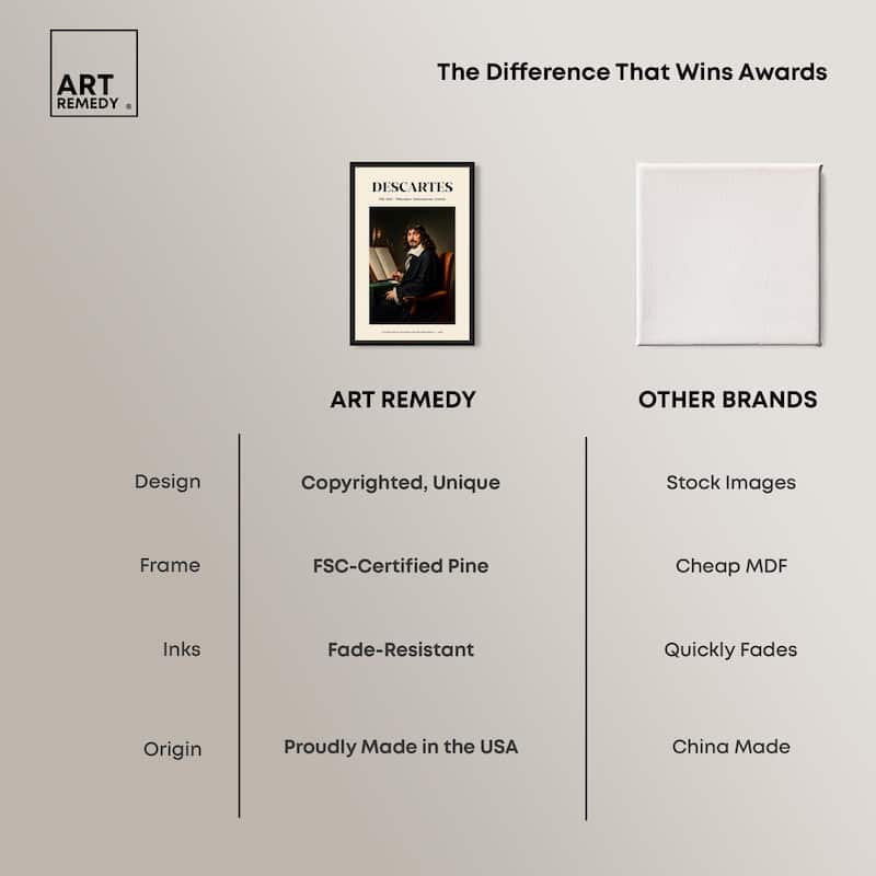 Cartesian Thinker Canvas by Art Remedy