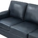 preview thumbnail 25 of 44, Rita Living Room 3-Seat Genuine Leather Sofa with Solid Wood Legs and Nailhead
