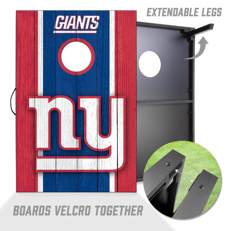 New York Giants NFL Compact 2x3 Tailgate Cornhole Board Set