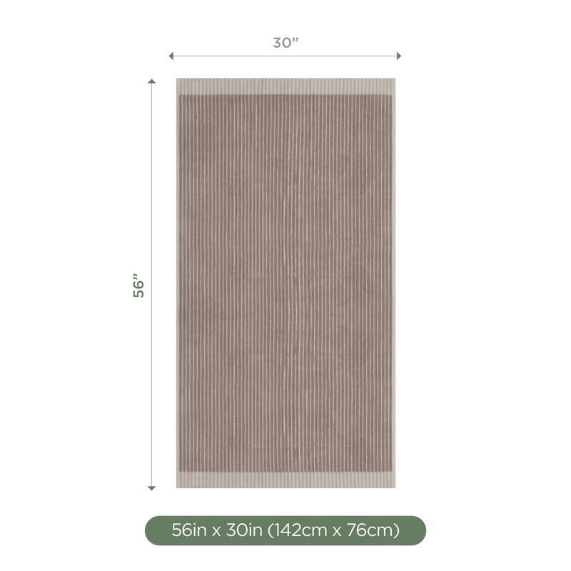 Martex Sculpted Stripe Tan Bath Towel
