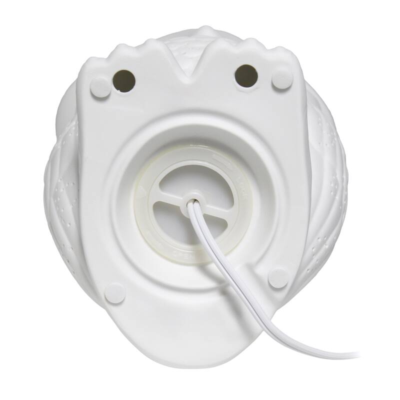 9.84 in. White Finish Table Lamp, Sturdy Owl Shaped Table Lamp for Living Rooms and Bedrooms