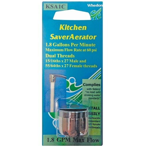 Whedon Ksa1c Kitchen Saver Faucet Aerator Silver Free Whedon Ksa1c Kitchen Saver Faucet Aerator Silver Free Shipping On Orders Over 45 13458454