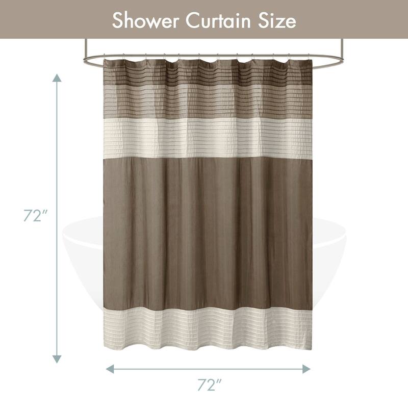 Madison Park Amherst Faux Silk Shower Curtain