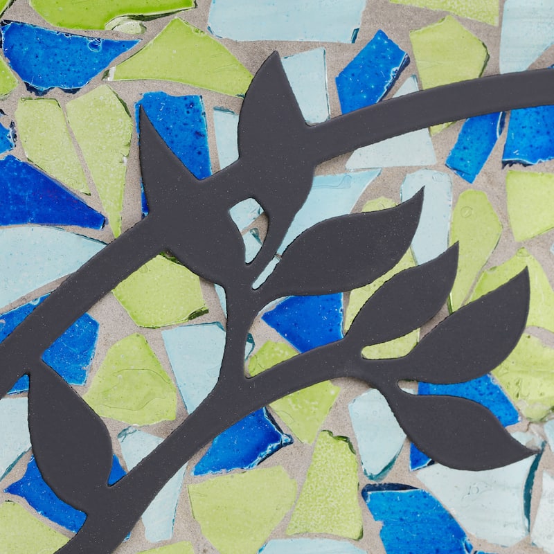 Love Birds Mosaic Stained Glass Window Panel - 12" x 0.25" x 12"