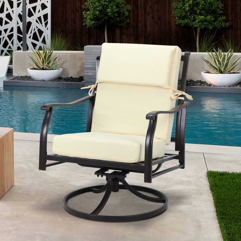 Aoodor Patio High Back Chair Cushions Set of 2