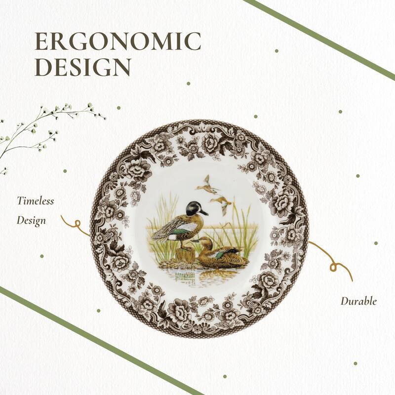Spode Woodland Dinner Plate Birds Motif - 10.5