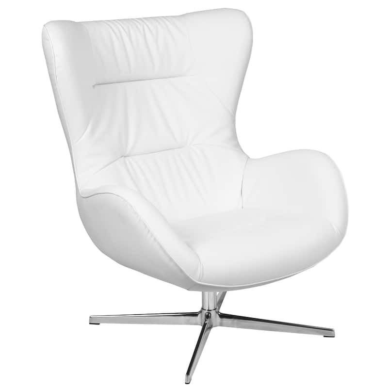 Home and Office Retro Swivel Wing Accent Chair - 35"D x 32.5"W x 40.5"H