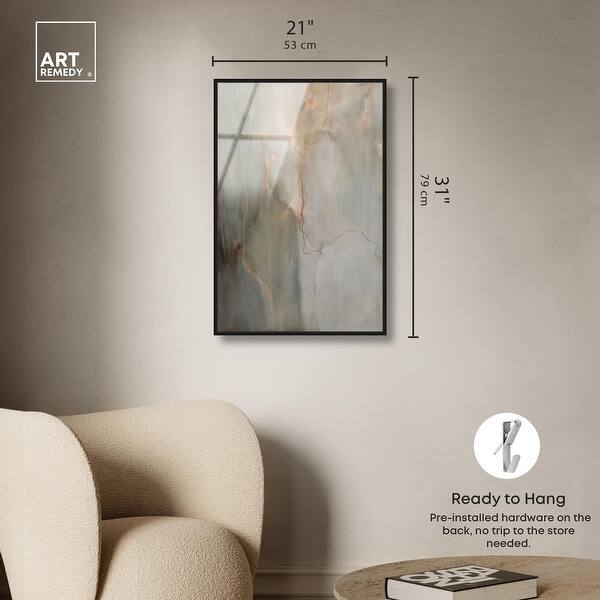dimension image slide 3 of 24, Fiery Traces I Abstract Framed Acrylic Wall Art by Art Remedy