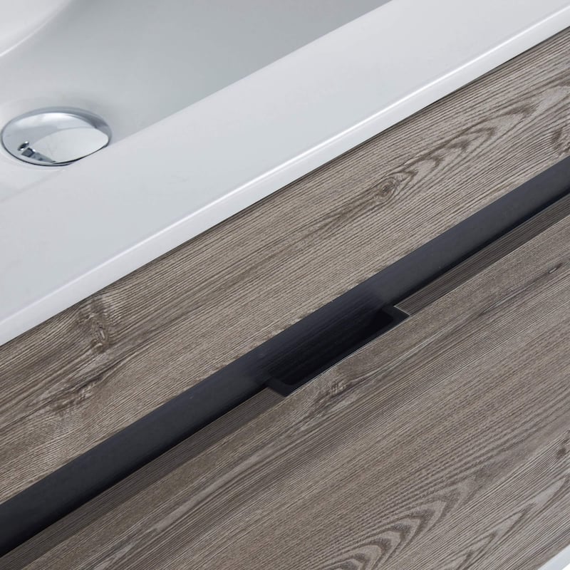 Fine Fixtures - Wall Mount Bathroom Vanity And Sink, Knob Free Design - Alpine Collection -