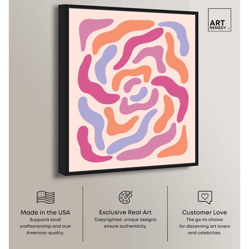 Petals Floral Form Canvas by Art Remedy