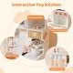 preview thumbnail 4 of 5, Wooden Kitchen Playset with Sink, Oven, Microwave, and Coffee Machine