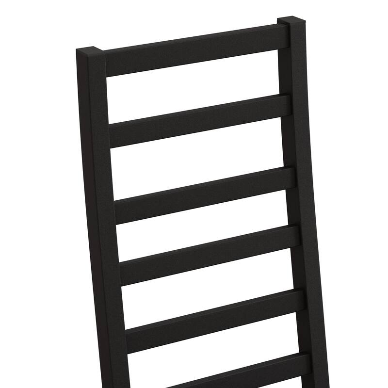 Anmytek Set of 2 Black Modern Dining Chairs Faux Leather Padded Seats Easy Clean