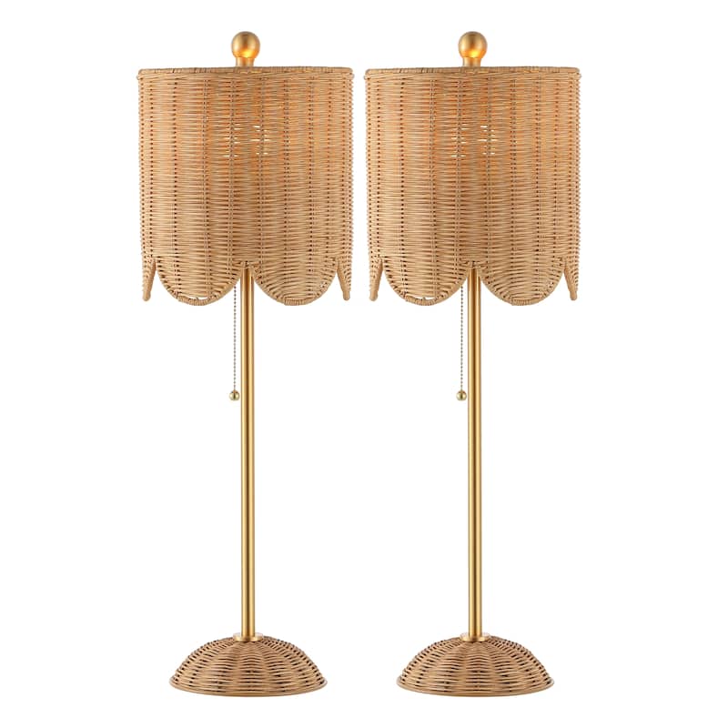 27.5" LED Table Lamp with Pull Chain (Set of 2), by JONATHAN Y