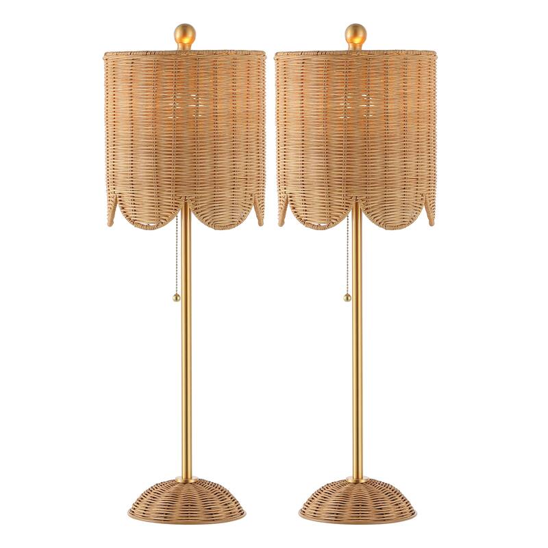 27.5" LED Table Lamp with Pull Chain (Set of 2), by JONATHAN Y