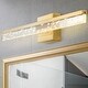 preview thumbnail 17 of 62, JONATHAN Y Baxter 22" 1-Light Modern Contemporary 360-Degree Rotatable Iron/Seeded Acrylic Integrated LED Vanity Light