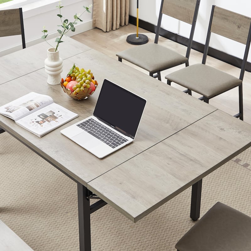 Folding Dining Table - 1.2" Thick Table Top - Versatile for Dining and Living Rooms