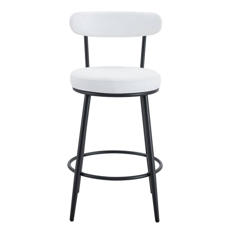Roomfitters Ergonomic Bar Chairs with Breathable Cushions, High Legs 35.5'' Height, 2-Piece Set for Kitchen or Bar